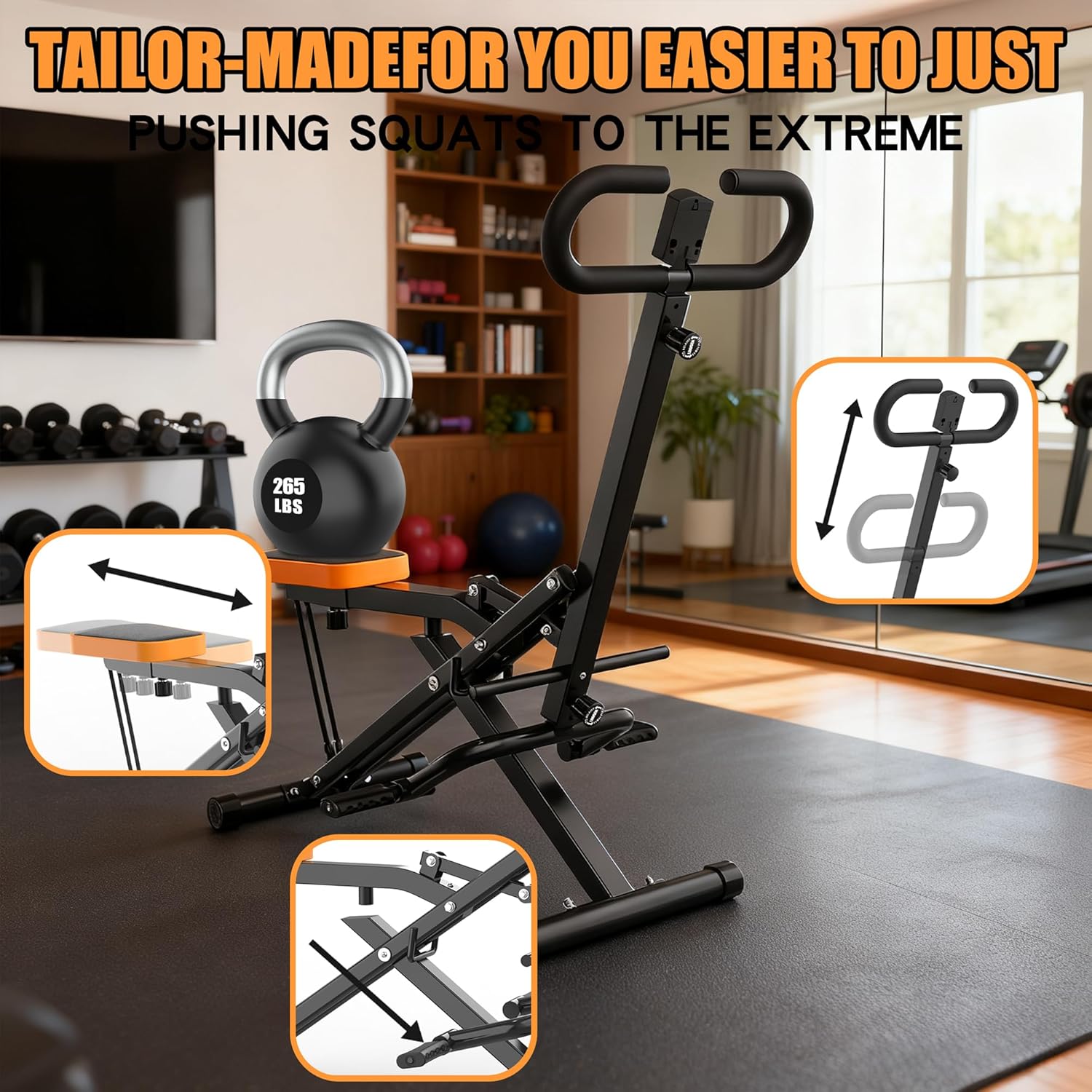 Home Gym Resistance Machine - Ev İçin Squat Makinesi, Kalça Egzersizi