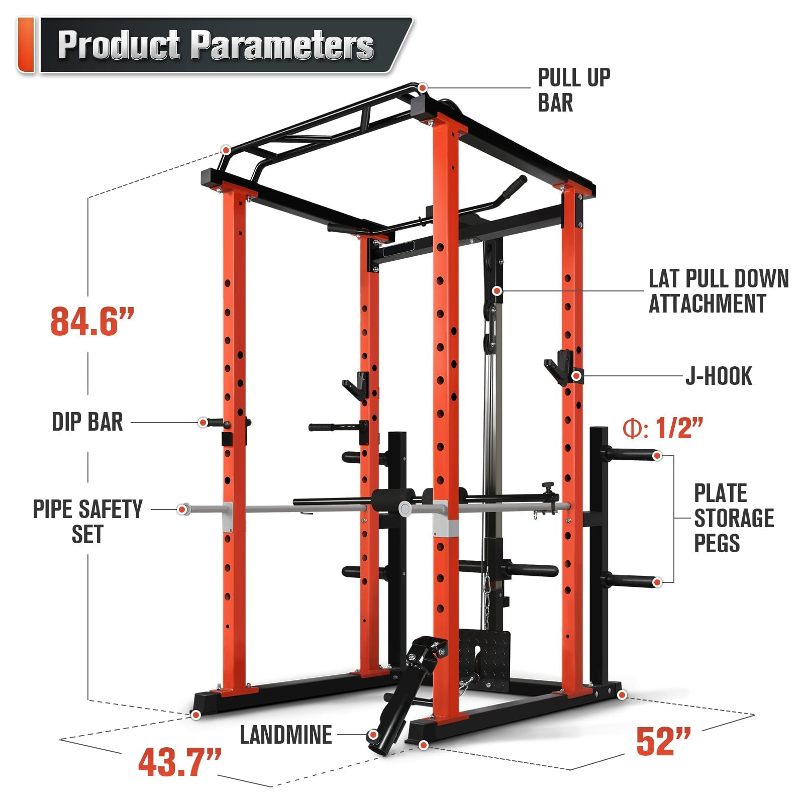 Home Gym Machine - Ticari Çok Fonksiyonlu Güç Kafesi Ev