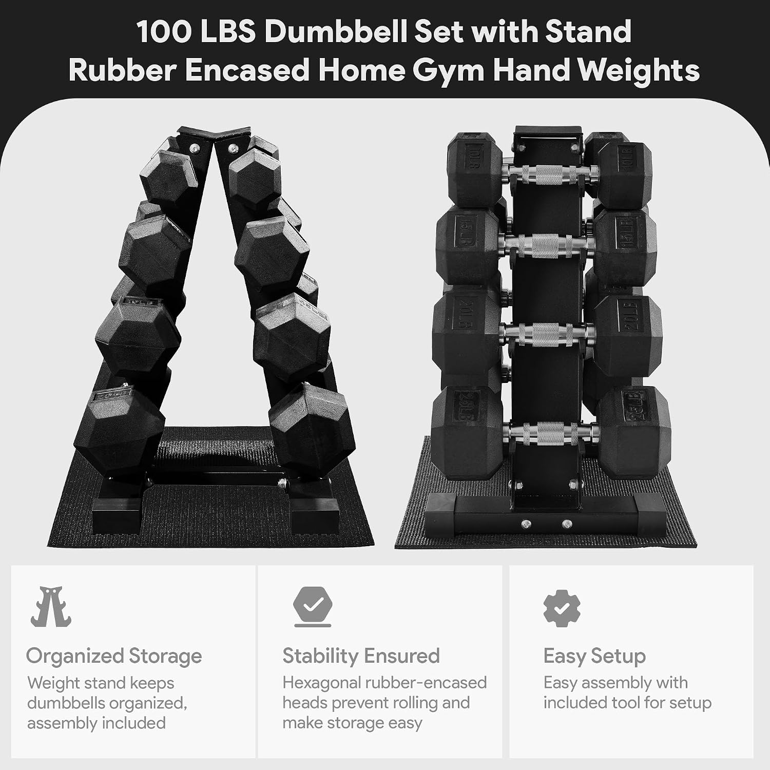 Kauçuk Kaplamalı Altıgen Dambı - Home Gym Options incelemesi ve fiyatı